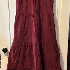Elegant Burgundy Textured Dress